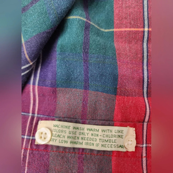 🤴👔 Plaid long sleeve button down shirt in size XXLT - Picture 4 of 16